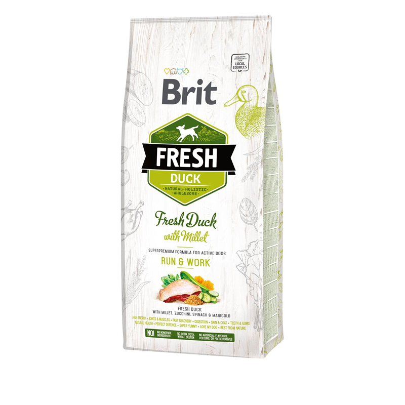 Brit Fresh Hund - Active dogs - Duck - Run & Work