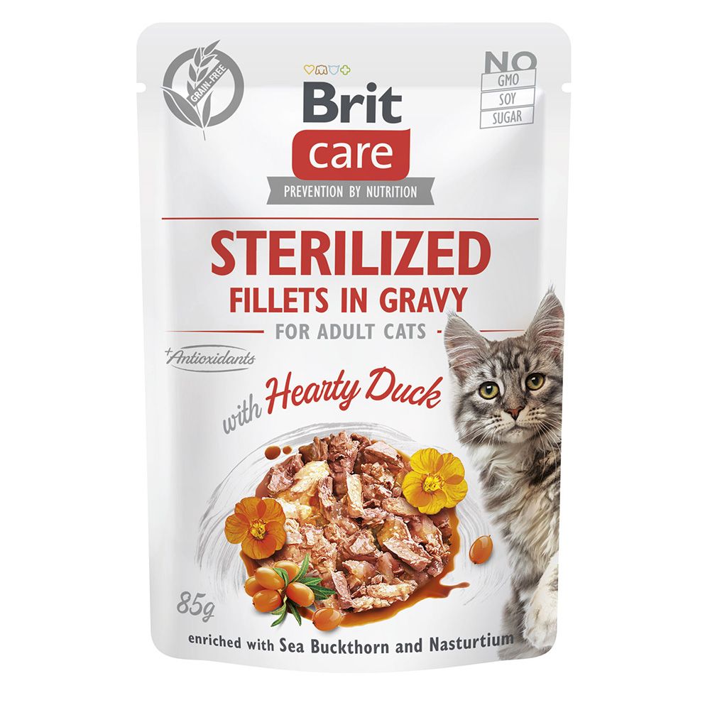 BRIT Katze Fillets in Gravy Hearty Duck Sterilized