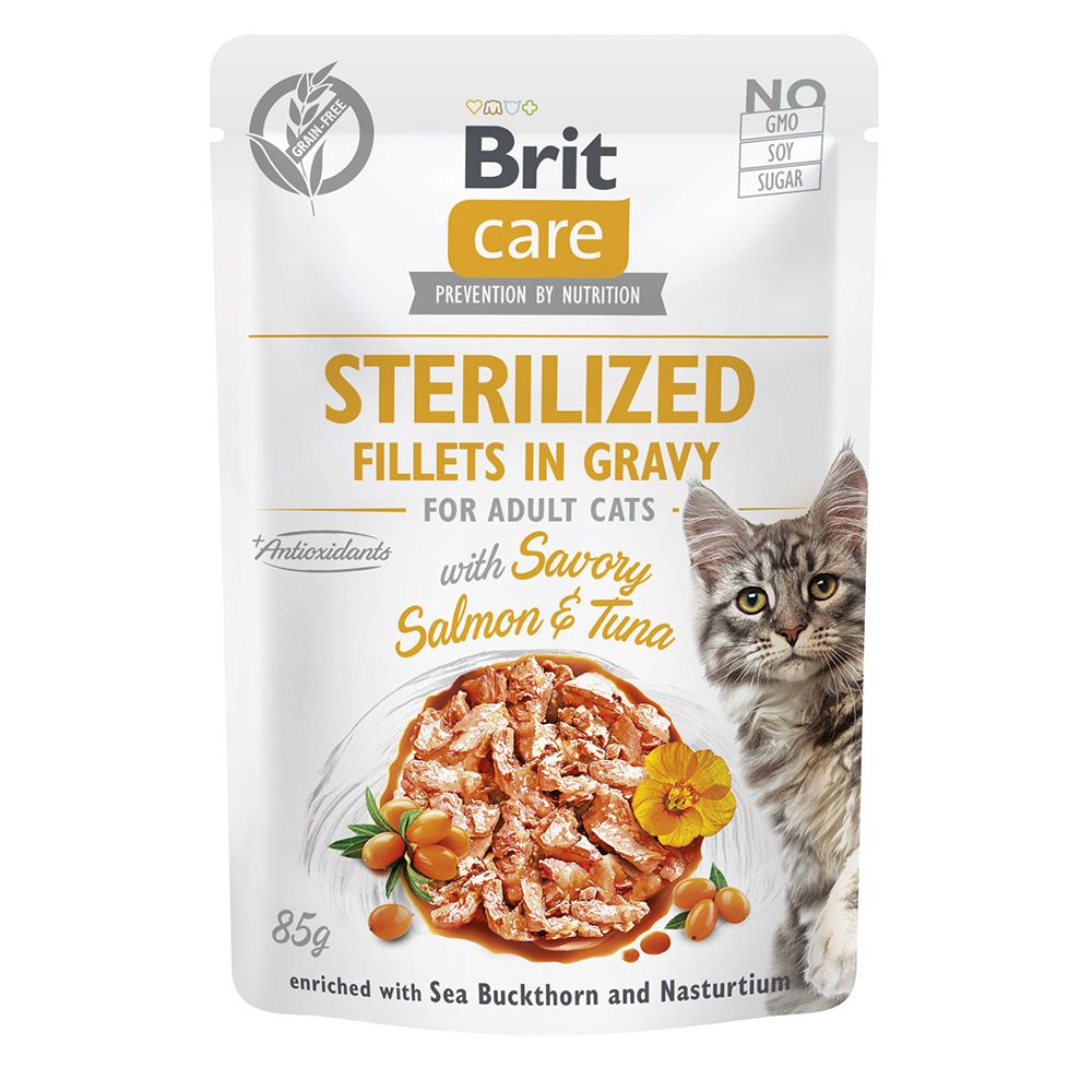 BRIT Katze Fillets in Gravy Salmon&amp;Tuna Sterilized