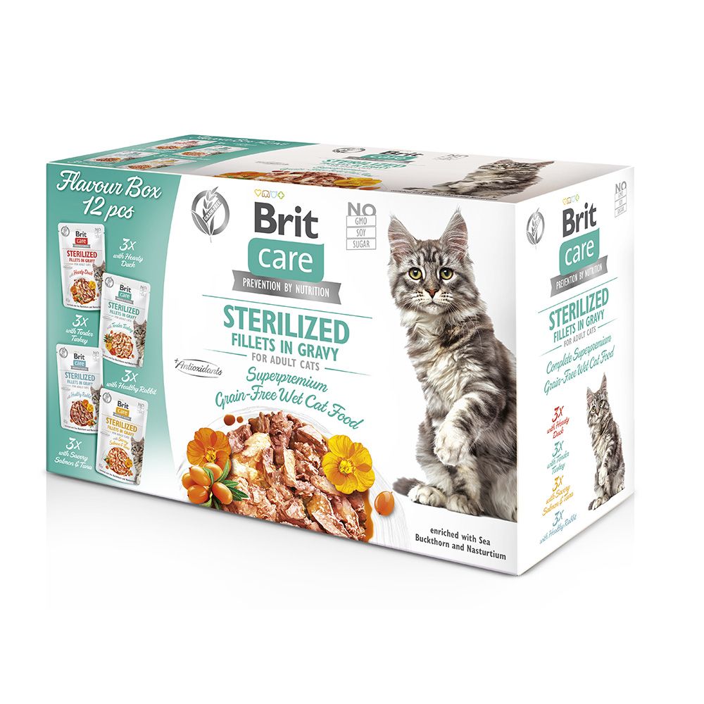BRIT Katze Flavour box Fillets in Gravy Sterilized