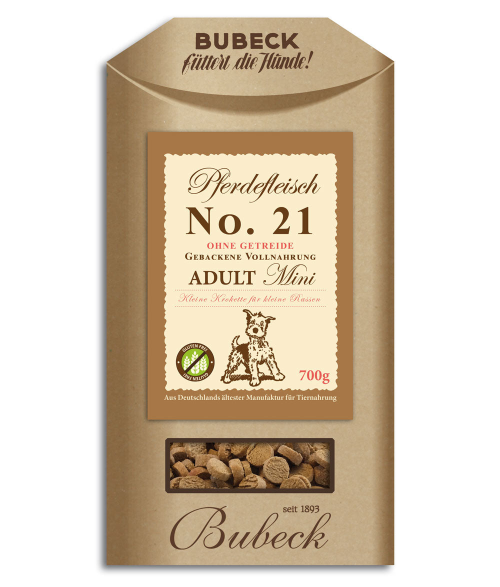 Bubeck No. 21 Mini Pferdefleisch und Kartoffel, Trockenfutter