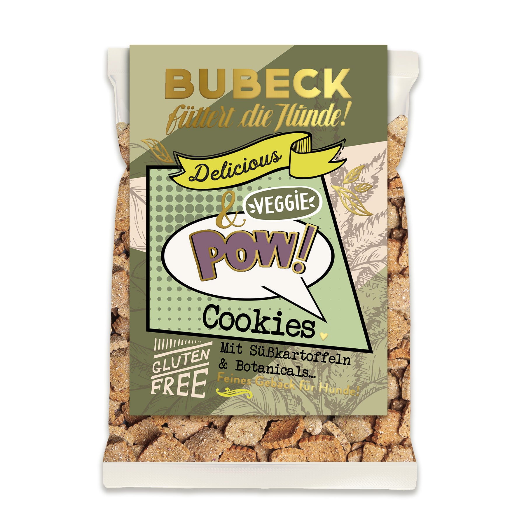 Bubeck Veggie Dog Cookies gluten-free sweet potato treat pouch