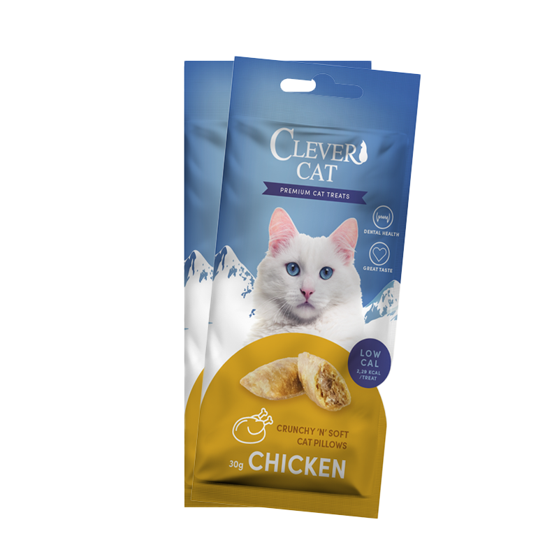 Clever Cat Pillows Snack Huhn 30 g – 12 x 30 g
