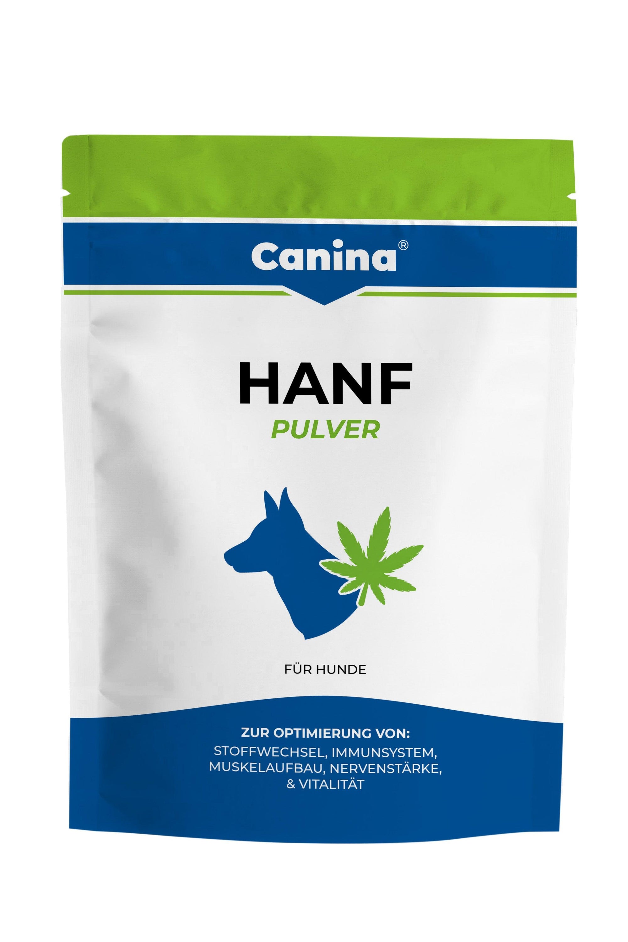 Artikel mit dem Namen Canina Hanf Pulver im Shop von zoo.de , dem Onlineshop für nachhaltiges Hundefutter und Katzenfutter.