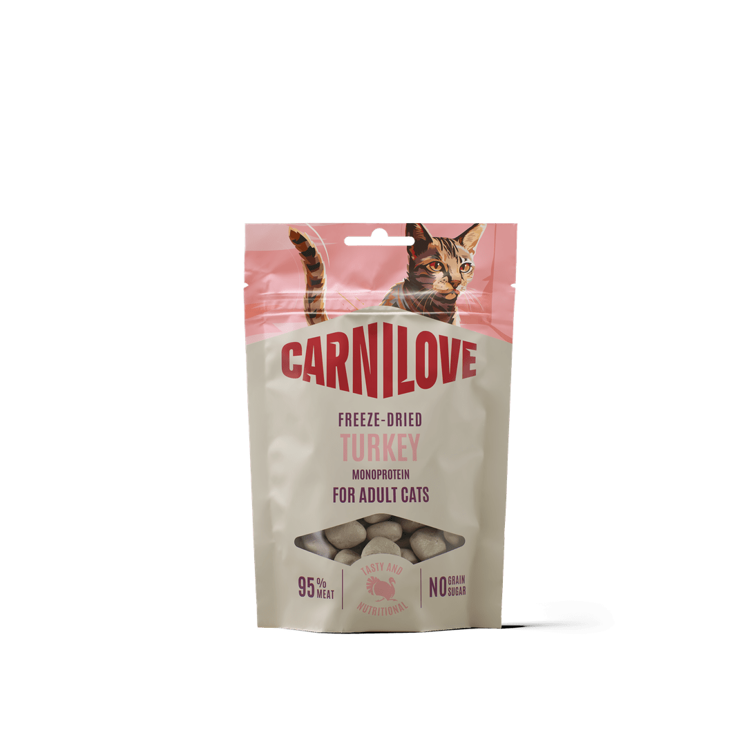 Carnilove Freeze-Dried Pute Snack für Katzen, 40-g-Beutel