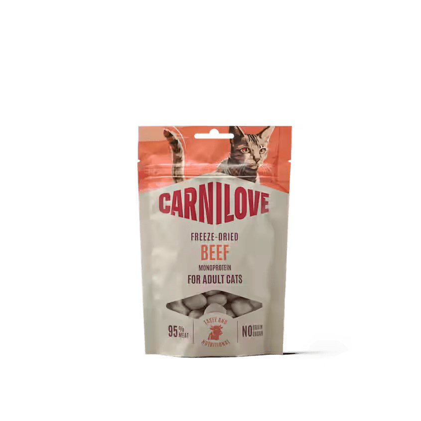 Carnilove Freeze-Dried Rind Snack für Katzen, 40-g-Beutel