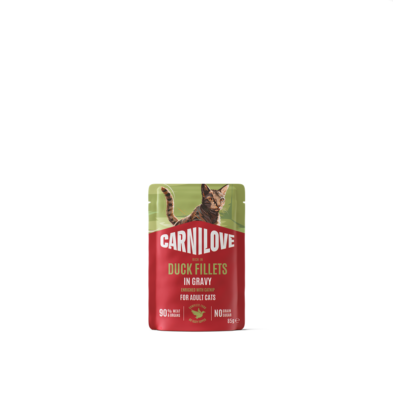 Carnilove Cat Pouch Gravy - Duck with Catnip, Nassfutter