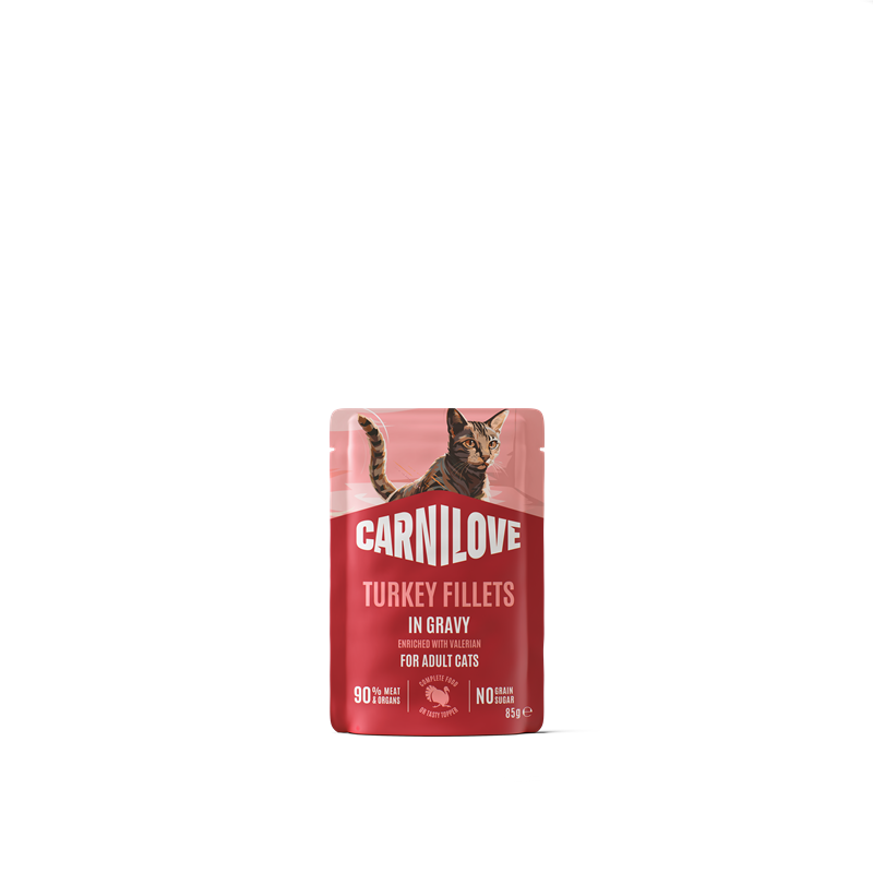 Carnilove Cat Pouch Gravy - Turkey with Valerian, Nassfutter