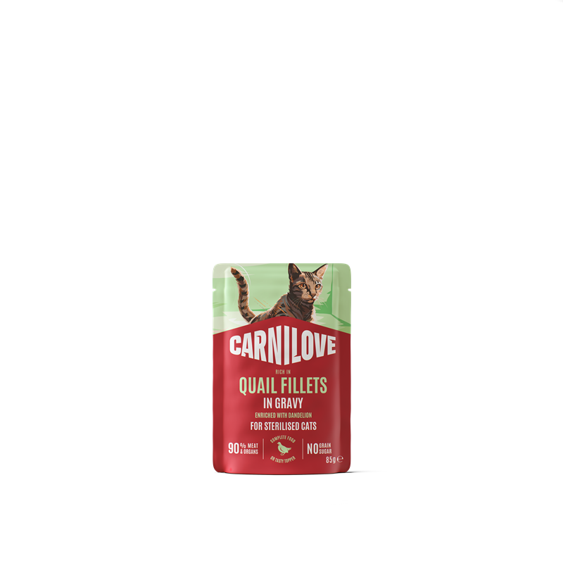 Carnilove Cat Pouch Gravy sterilised - Quail, Nassfutter