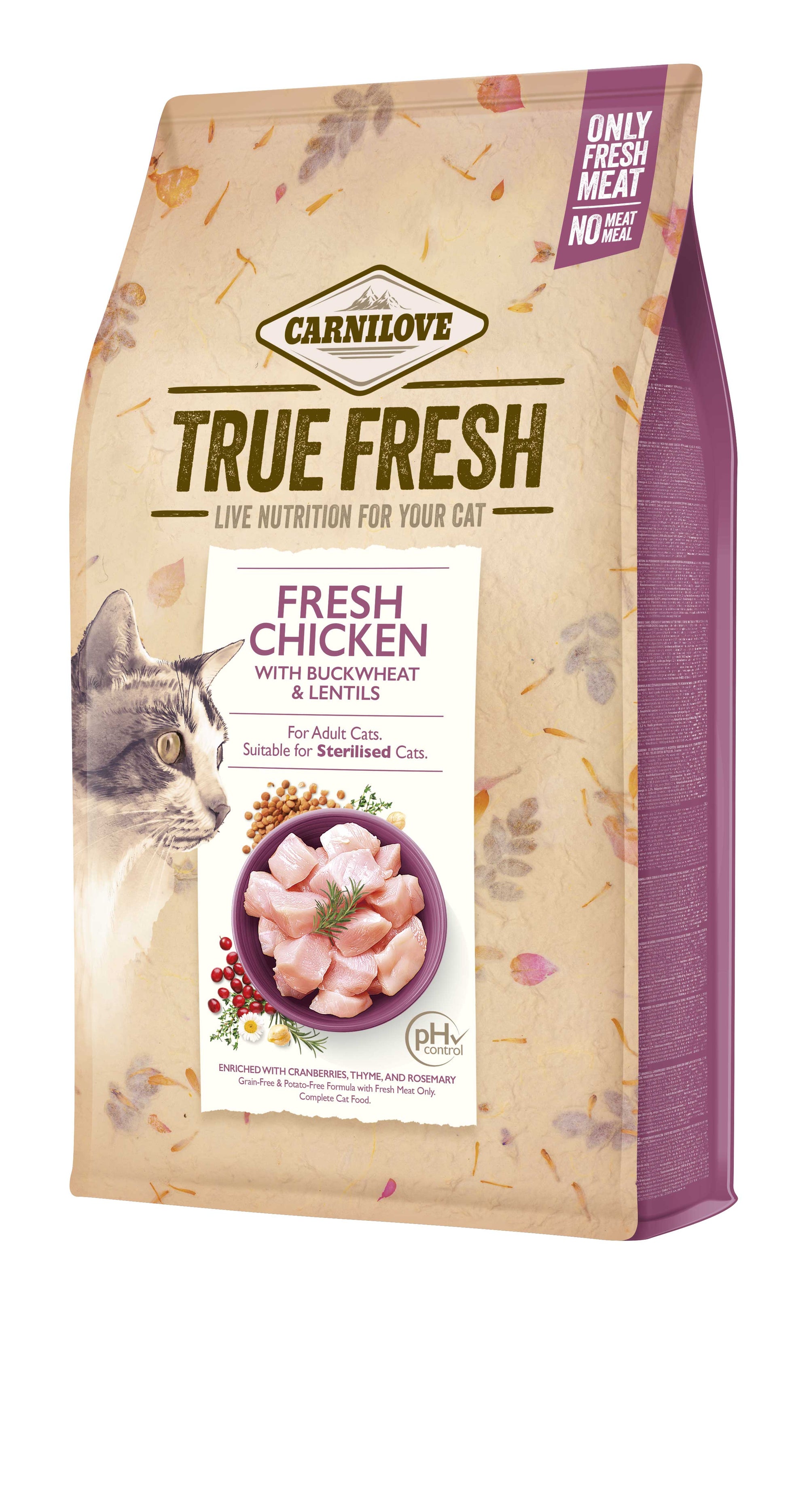 Artikel mit dem Namen Carnilove Cat True Fresh - Adult - Fresh Chicken im Shop von zoo.de , dem Onlineshop für nachhaltiges Hundefutter und Katzenfutter.