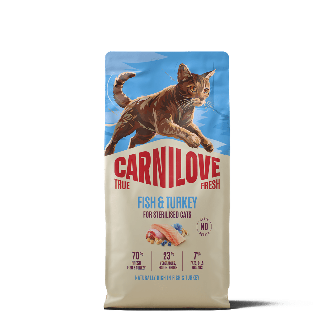 Carnilove True Fresh Sterilised Fisch und Truthahn Trockenfutter für Katzen