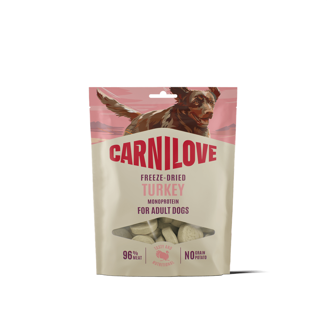 Carnilove Freeze-Dried Pute Snack für Hunde, 60-g-Beutel