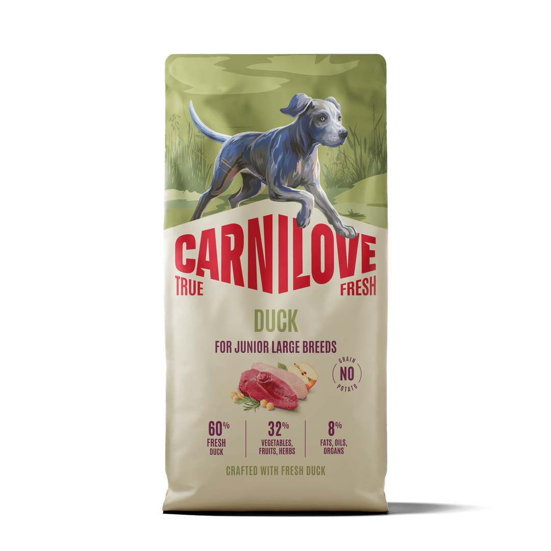Carnilove True Fresh Junior Ente Trockenfutter für große Hunde