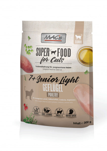Artikel mit dem Namen MAC&#39;s Cat 7+ Senior/Light im Shop von zoo.de , dem Onlineshop für nachhaltiges Hundefutter und Katzenfutter.