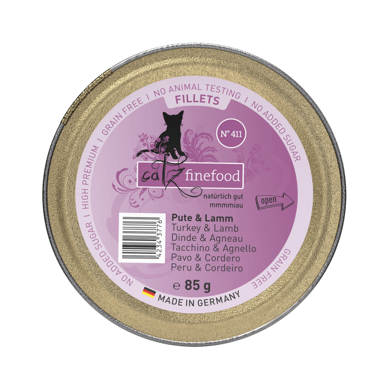 Catz Finefood Fillets No.411 Pute, Huhn + Lamm in Jelly