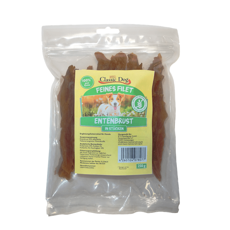 Classic Dog Snack Entenbrustfilets, Snacks