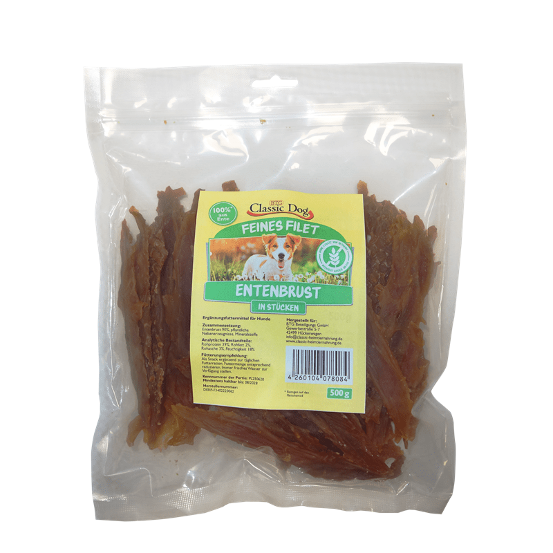 Classic Dog Snack Entenbrustfilets, Snacks