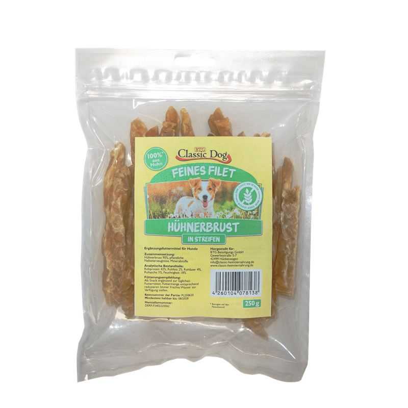 Classic Dog Snack Hühnerbruststreifen, Snacks
