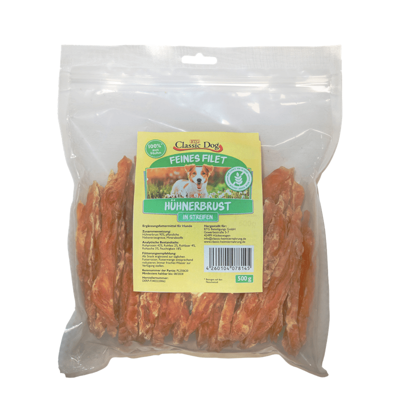 Classic Dog Snack Hühnerbruststreifen, Snacks
