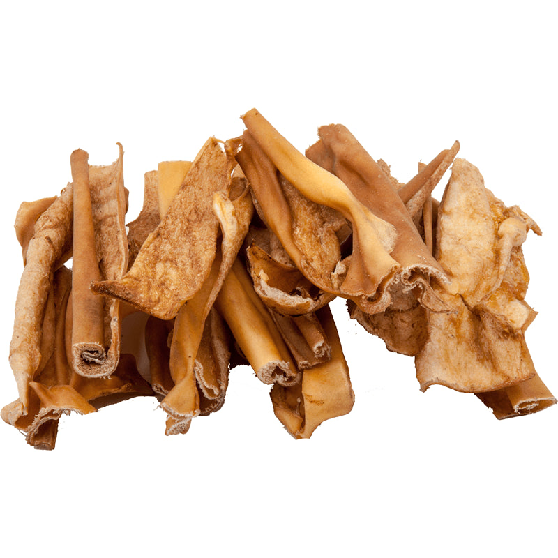 Classic Hunde Snack Pferdhaut, light brown dried horsehide dog treats for dental health