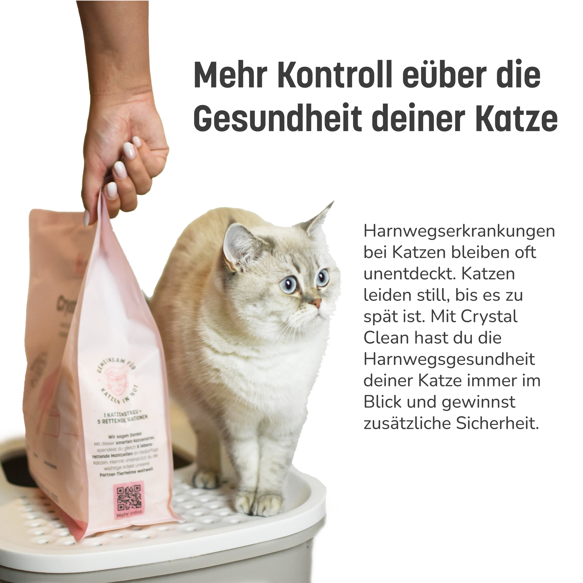 KatKare - Crystal Clean - Smarte Katzenstreu mit Gesundheitsindikator