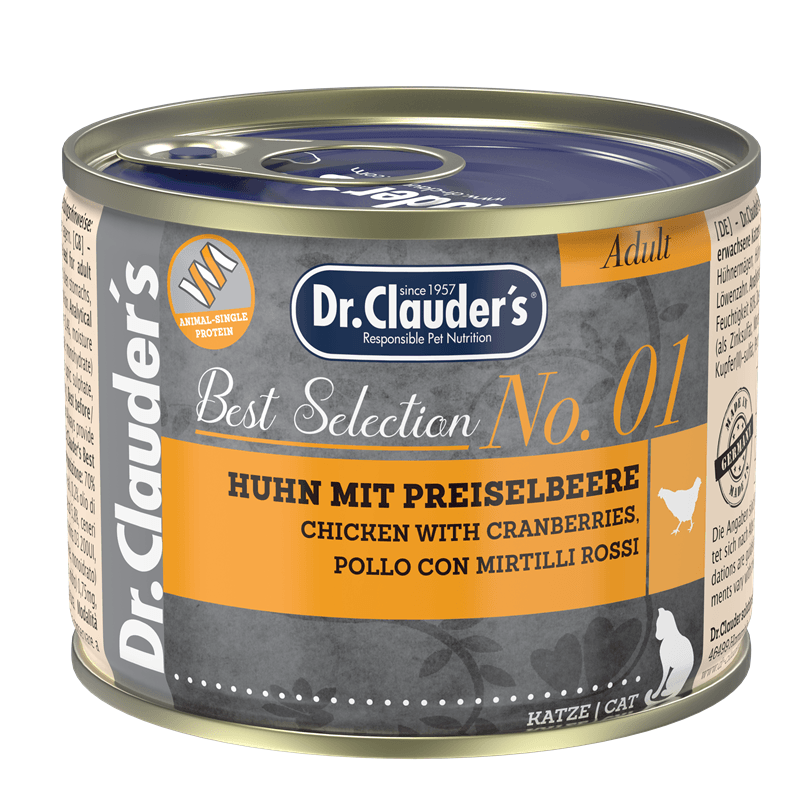 Artikel mit dem Namen Dr.Clauder's Cat BestSelect No 1 im Shop von zoo.de , dem Onlineshop für nachhaltiges Hundefutter und Katzenfutter.