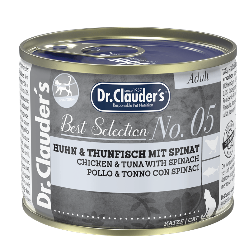 Artikel mit dem Namen Dr.Clauder's Cat BestSelect No 5 im Shop von zoo.de , dem Onlineshop für nachhaltiges Hundefutter und Katzenfutter.