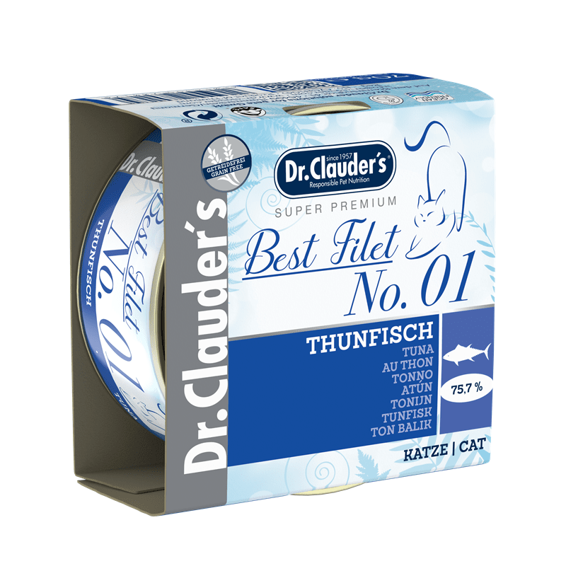 Dr. Clauder's Best Filet No. 1 Tuna Cat Food Grain-Free Can