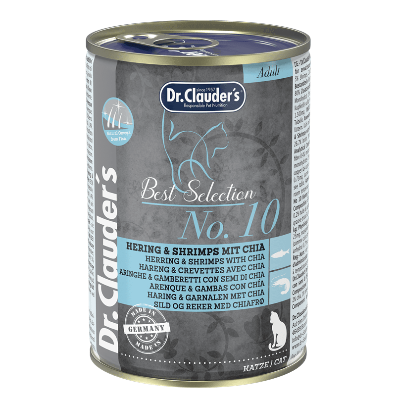 Dr.Clauders Best Selection Adult No 10 Hering & Shrimps mit Chia, Nassfutter