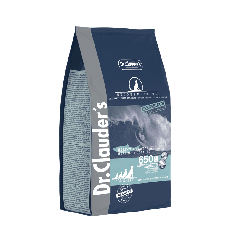 Dr. Clauder's Hyposensitive Hering und Kartoffel Trockenfutter 650g