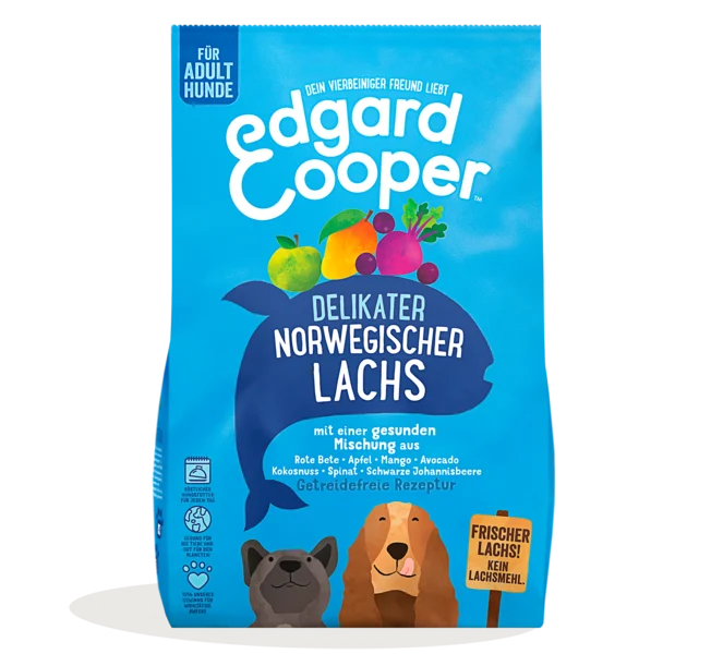 Edgard Cooper Hund Frischer norwegischer Lachs + rote Beete