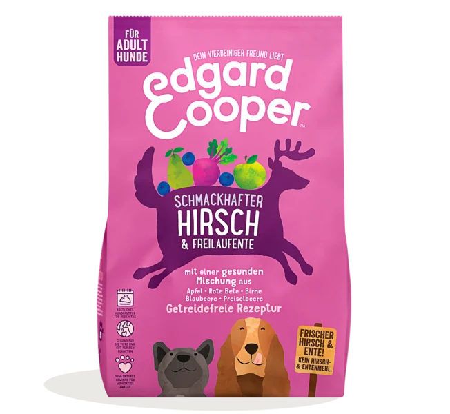 Edgard Cooper Hund Hirsch&Freilaufente + Apfel