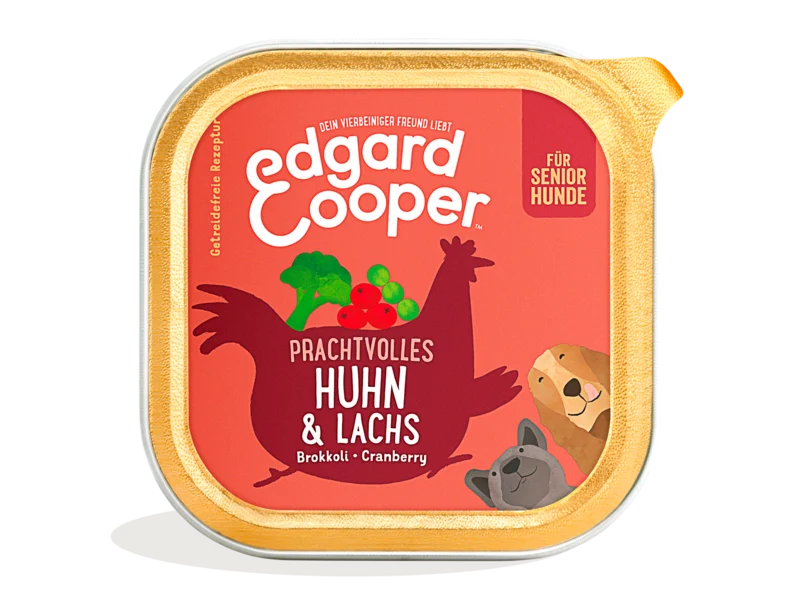 Edgard Cooper Hund Huhn&Lachs mit Brokkoli Schale