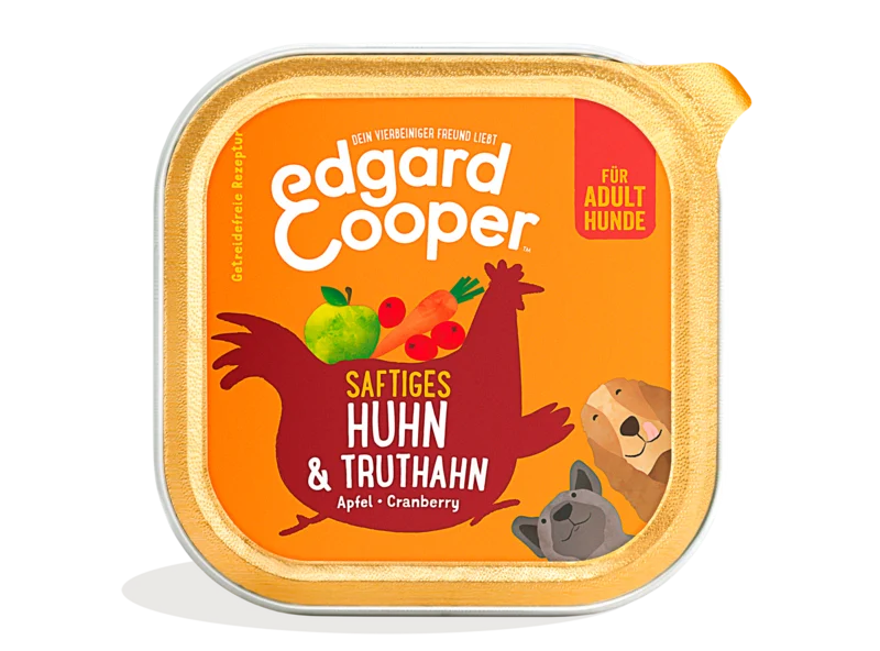 Edgard Cooper Hund Huhn&Truthahn mit Apfel Schale