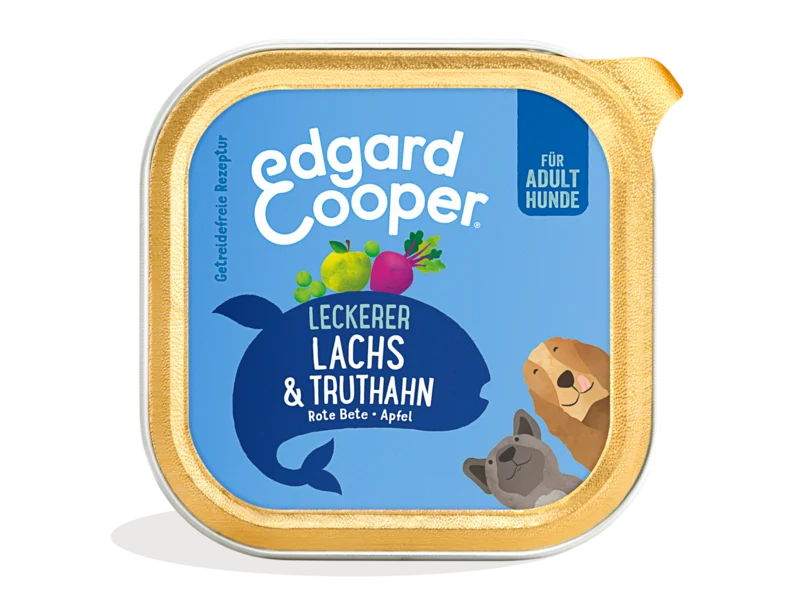 Edgard Cooper Hund Lachs&Truthahn + Rote Beete Schale