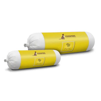 Escapure Puten Wurst dog wet food vacuum-sealed sausages with turkey label