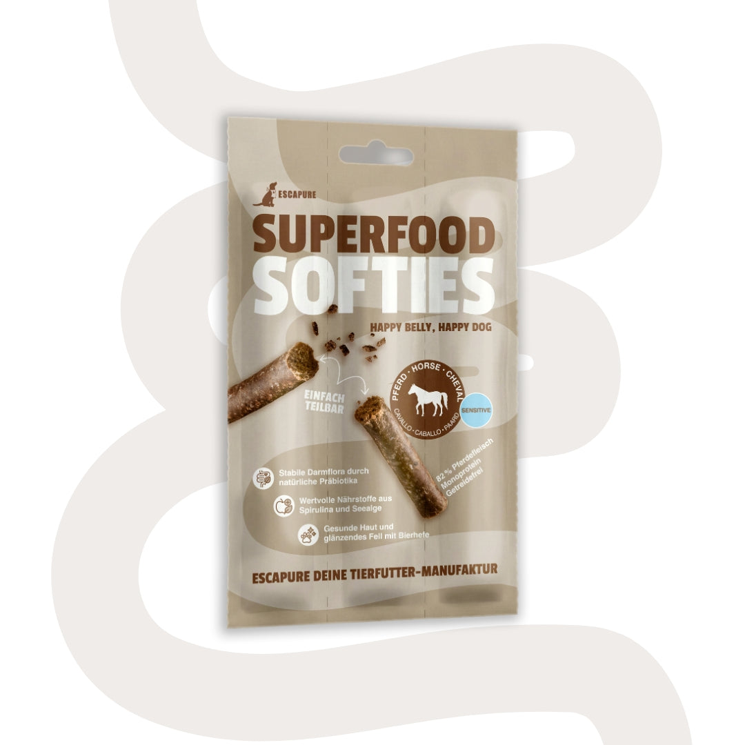 Escapure Superfood Soft Sticks Pferd, Snacks