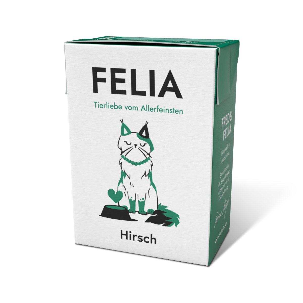 FELIA Hirsch Nassfutter für Katzen, einzelner 190 g Tetra Pak
