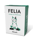 FELIA Hirsch Nassfutter für Katzen, einzelner 190 g Tetra Pak