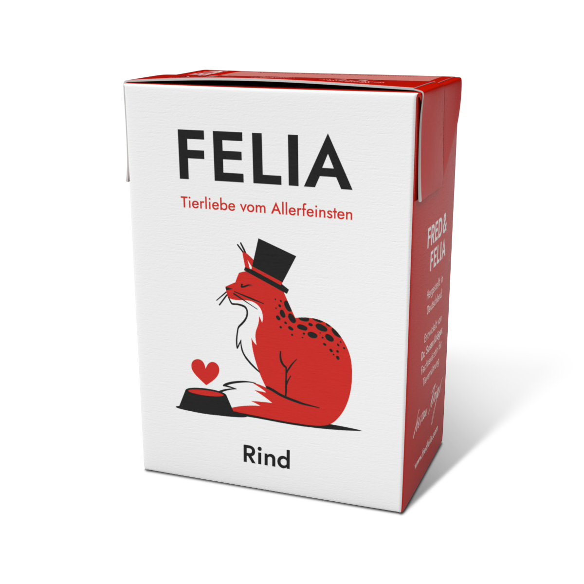 FELIA Rind Nassfutter für Katzen, einzelner 190 g Tetra Pak