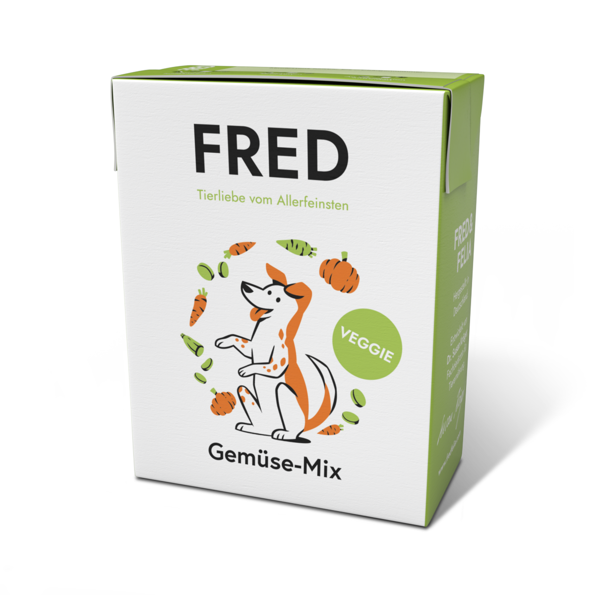 FRED Gemüse-Mix Ergänzungsfutter für Hunde, einzelner 380 g Tetra Pak
