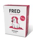 FRED SENIOR Schwein Nassfutter für Hunde, einzelner 390 g Tetra Pak