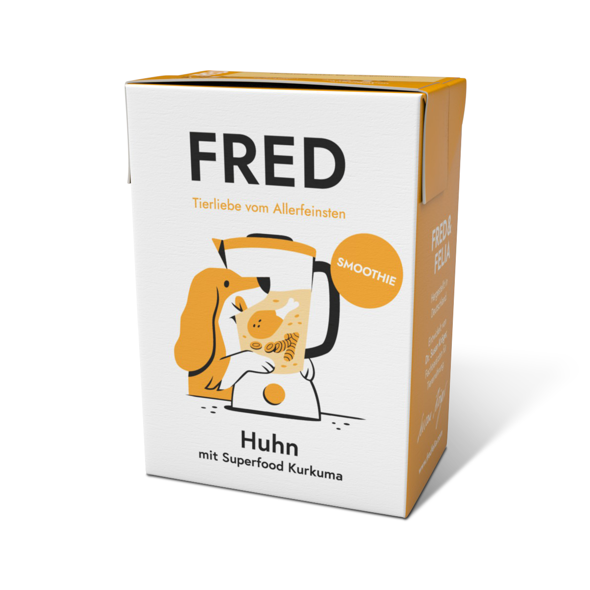 FRED Smoothie Huhn mit Kurkuma Ergänzungsfutter für Hunde, einzelner 190 g Tetra Pak
