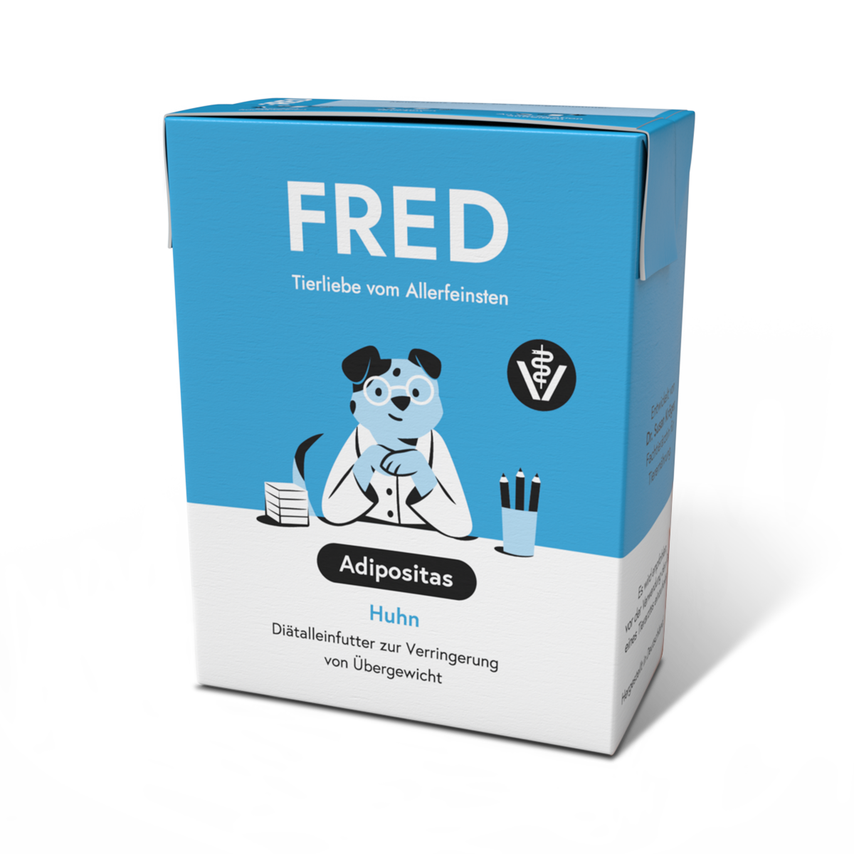 FRED VET Adipositas Nassfutter für Hunde, einzelner 390 g Tetra Pak