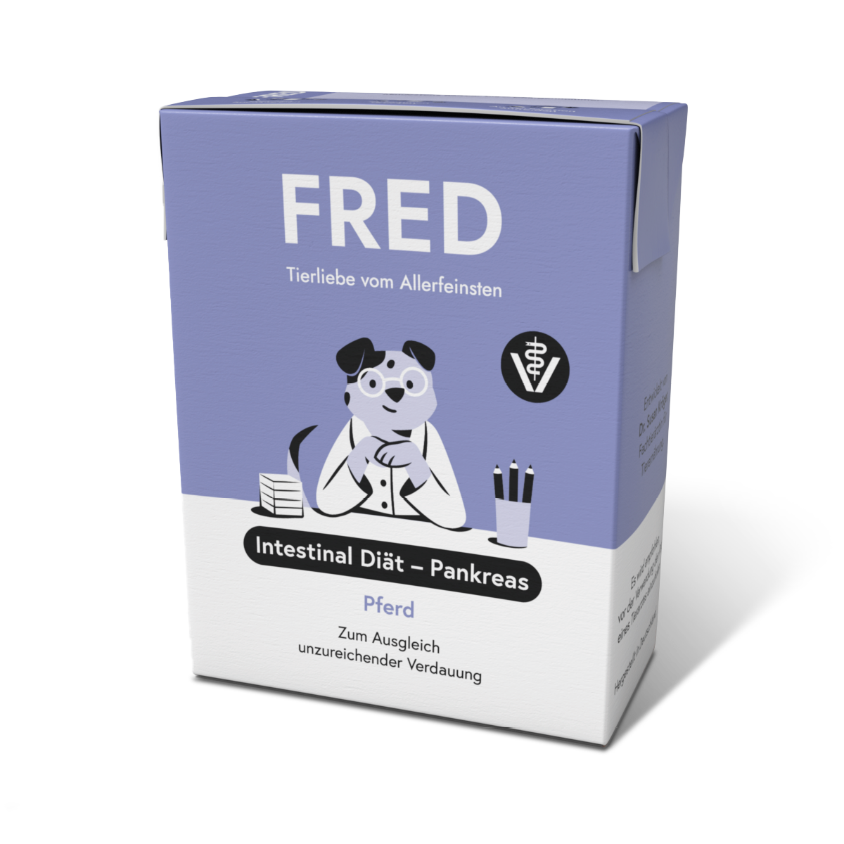 FRED VET Intestinal Diät – Pankreas Nassfutter für Hunde, einzelner 390 g Tetra Pak