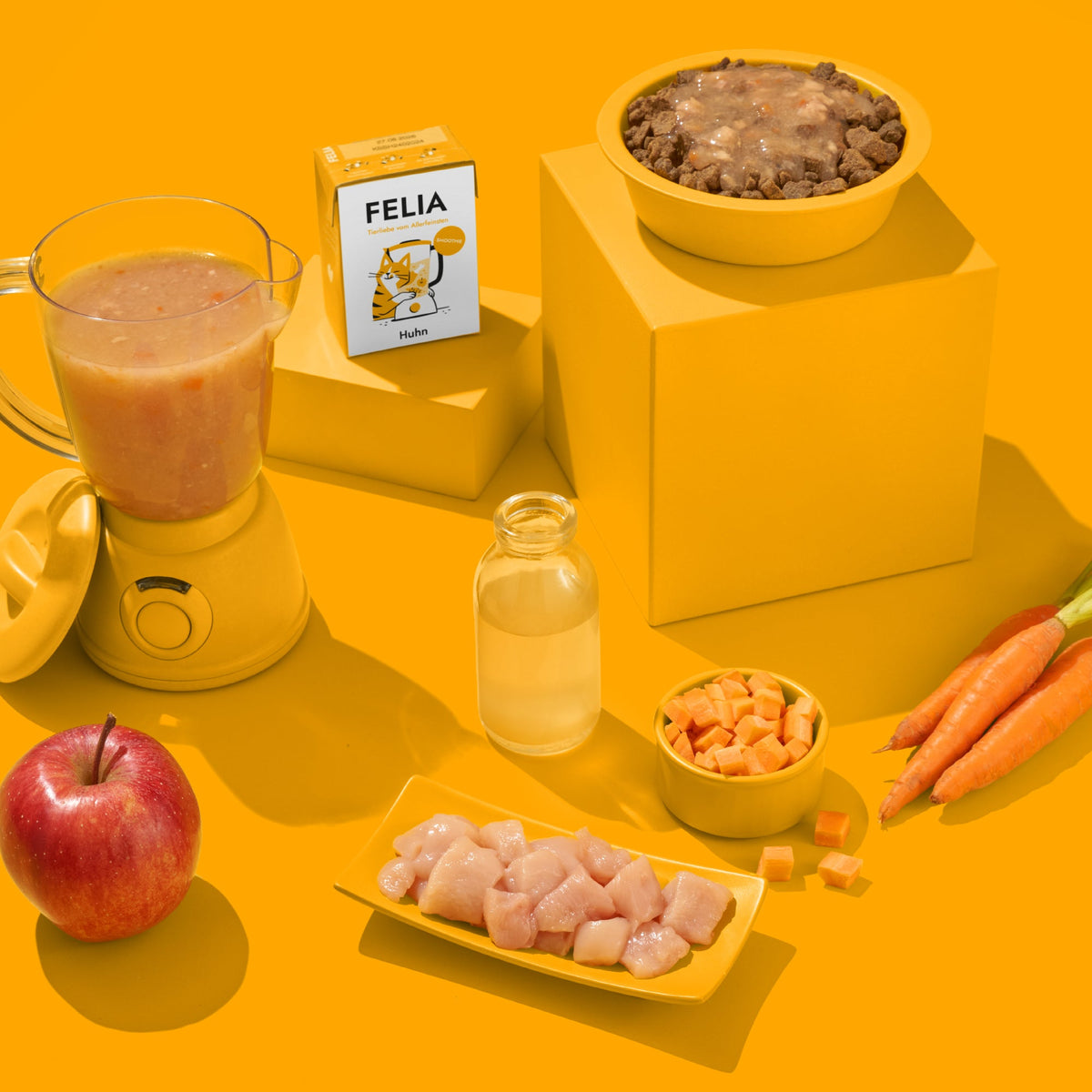 FELIA Smoothie Huhn Ergänzungsfutter für Katzen, Zutaten im Überblick
