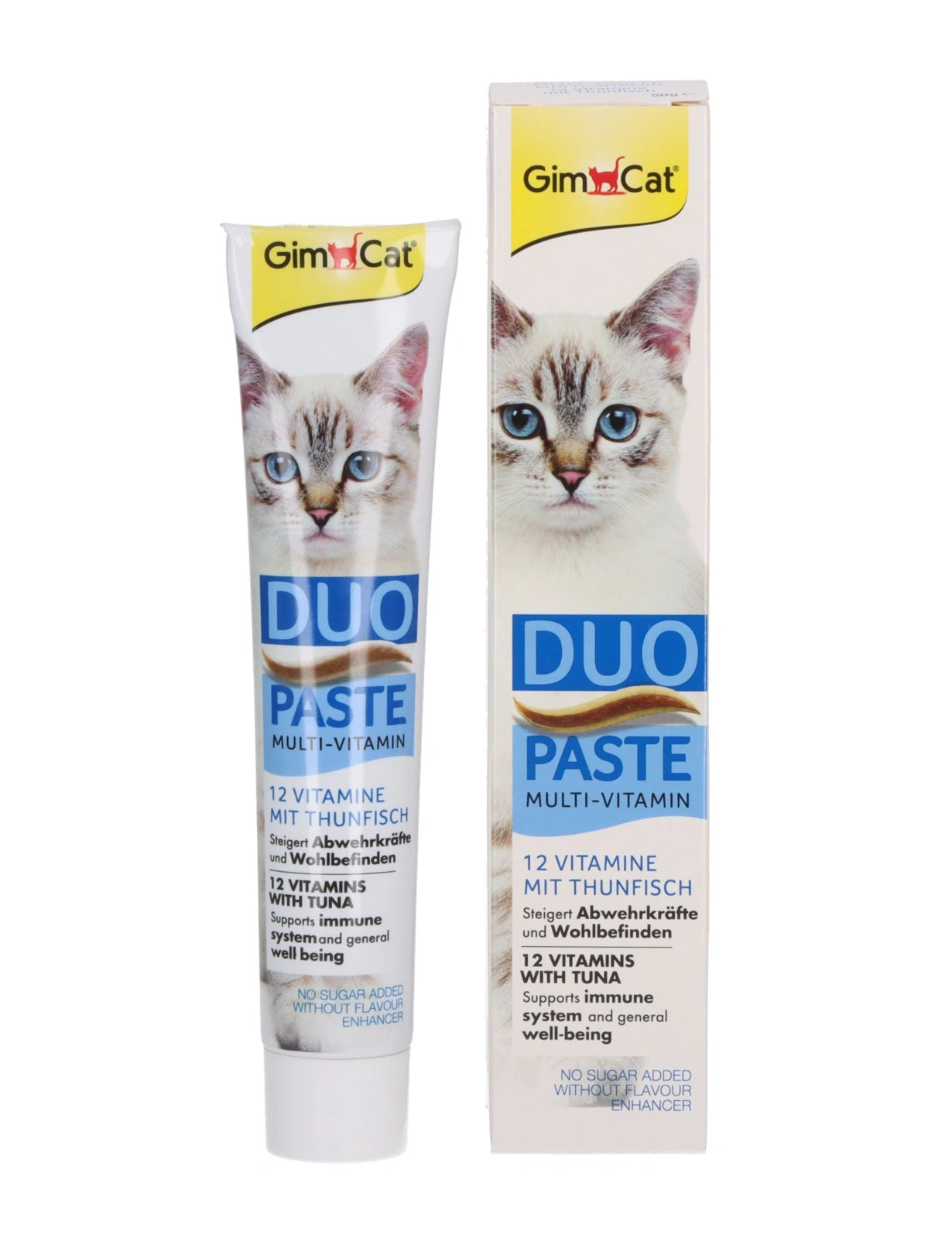 GimCat DUO Paste Multi-Vitamin mit Thunfisch für Katzen, 50-g-Tube mit Faltschachtel