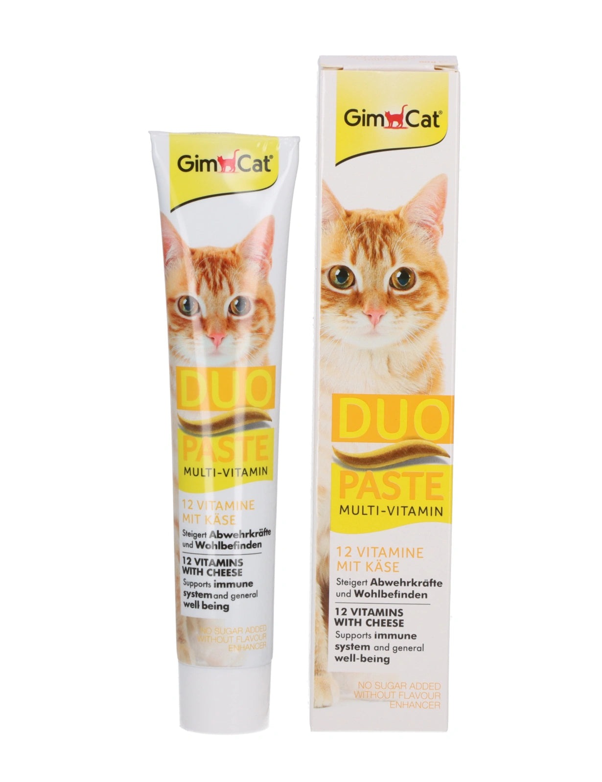 GimCat DUO Paste Multi-Vitamin mit Käse für Katzen, 50-g-Tube mit Faltschachtel