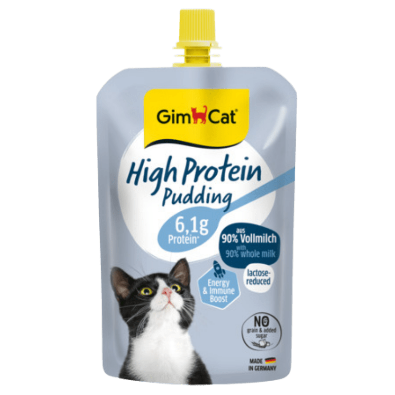 GimCat High Protein Pudding Milchsnack für Katzen, 100-g-Beutel