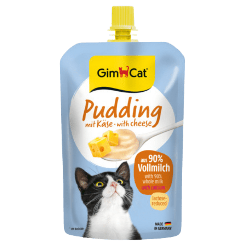 GimCat Pudding mit Käse Milchsnack für Katzen, 100-g-Beutel
